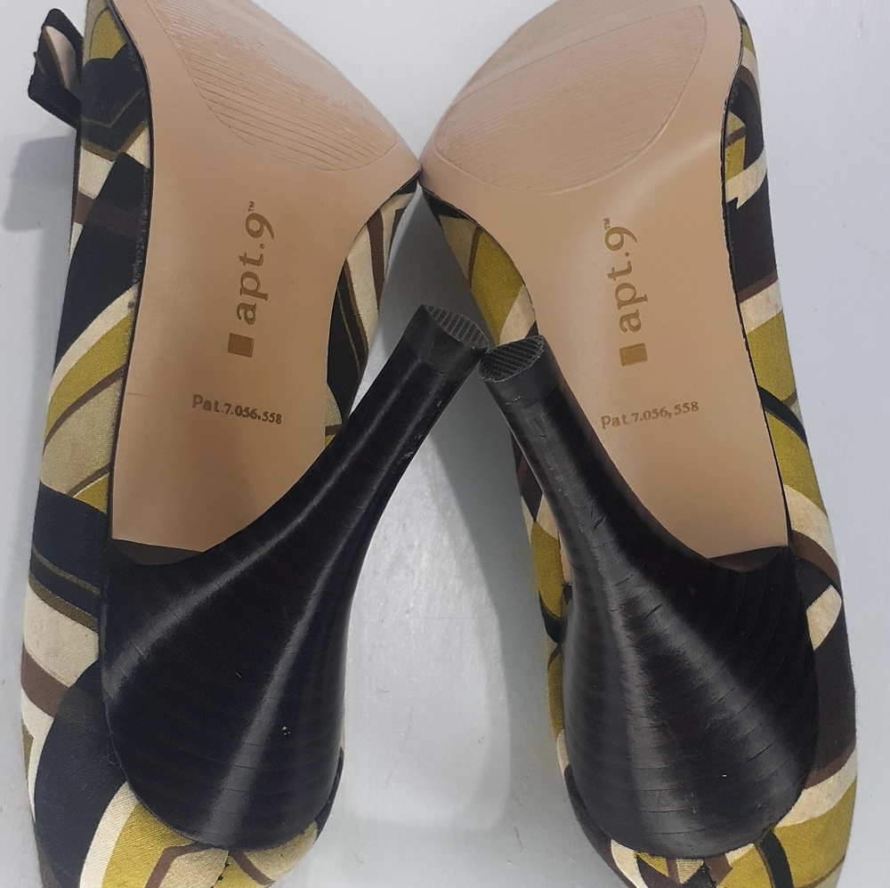 Apt.9 Geometrical Design Heels With Bow Open Toe … - image 8